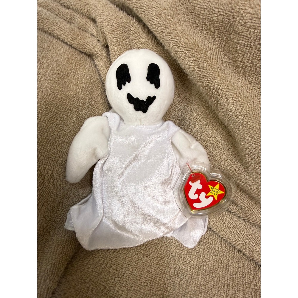 Ty Beanie Baby Sheets Ghost Vintage OS White New Halloween Plush Y2K 1999 4263